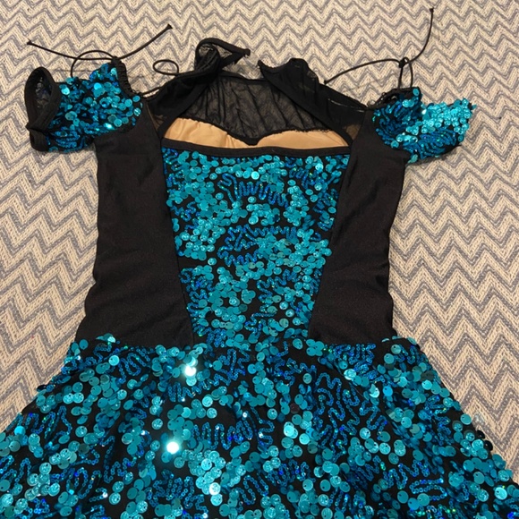 A Wish Come True Dance Costume Me & You with Blue Sequined Detailing - Picture 12 of 12